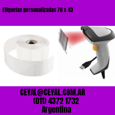 Etiquetas personalizadas 70 x 43