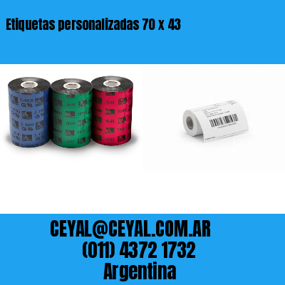 Etiquetas personalizadas 70 x 43