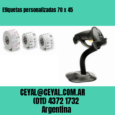 Etiquetas personalizadas 70 x 45