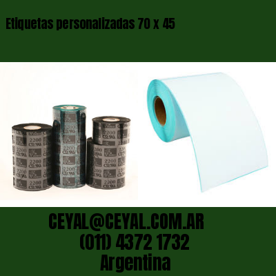 Etiquetas personalizadas 70 x 45