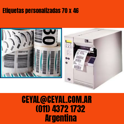 Etiquetas personalizadas 70 x 46