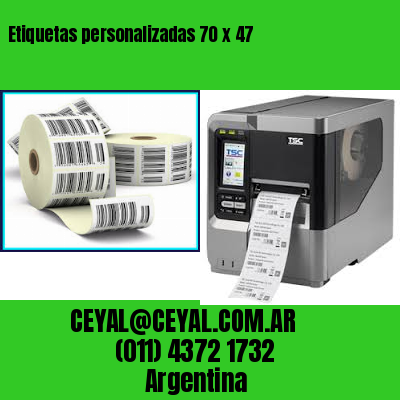 Etiquetas personalizadas 70 x 47
