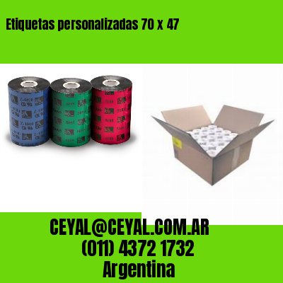 Etiquetas personalizadas 70 x 47