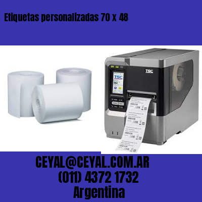 Etiquetas personalizadas 70 x 48