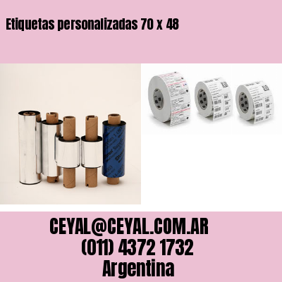 Etiquetas personalizadas 70 x 48