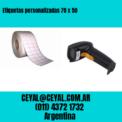 Etiquetas personalizadas 70 x 50