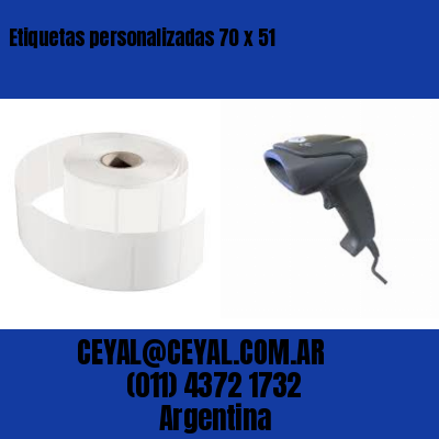 Etiquetas personalizadas 70 x 51