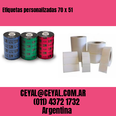 Etiquetas personalizadas 70 x 51