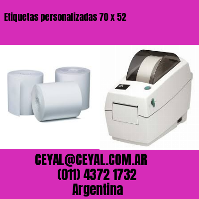 Etiquetas personalizadas 70 x 52