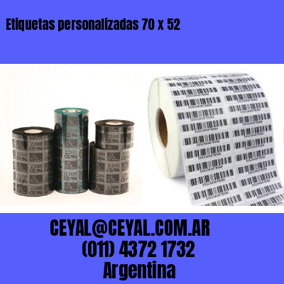 Etiquetas personalizadas 70 x 52