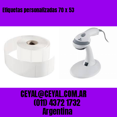 Etiquetas personalizadas 70 x 53