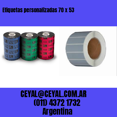 Etiquetas personalizadas 70 x 53