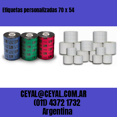 Etiquetas personalizadas 70 x 54