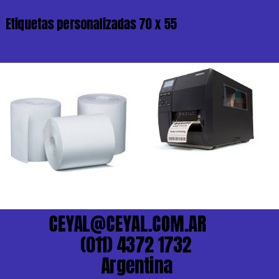 Etiquetas personalizadas 70 x 55