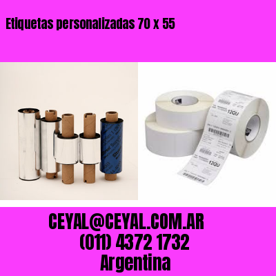 Etiquetas personalizadas 70 x 55