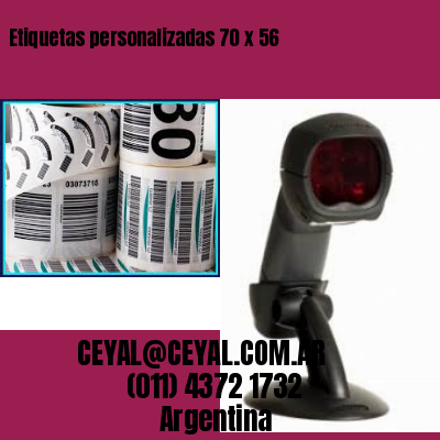 Etiquetas personalizadas 70 x 56