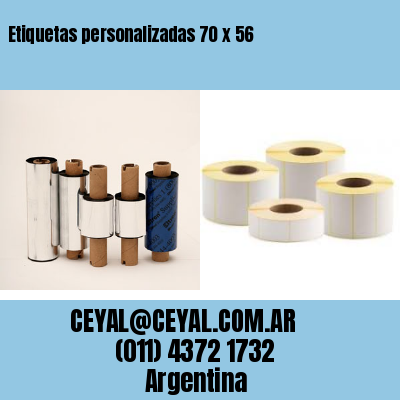 Etiquetas personalizadas 70 x 56