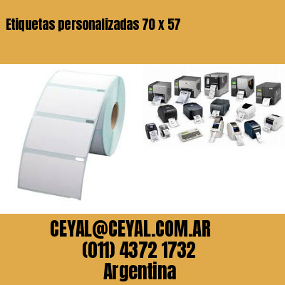 Etiquetas personalizadas 70 x 57