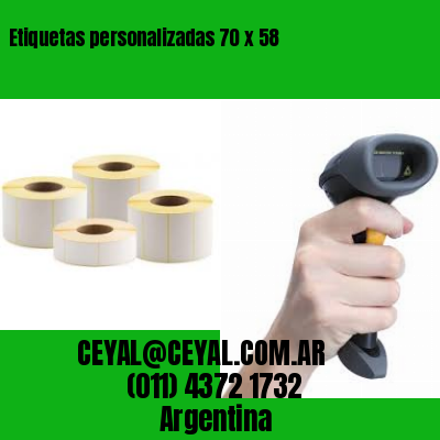 Etiquetas personalizadas 70 x 58