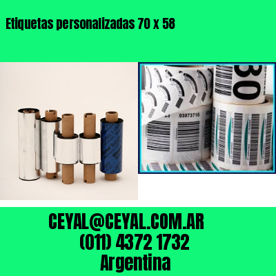 Etiquetas personalizadas 70 x 58
