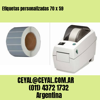 Etiquetas personalizadas 70 x 59