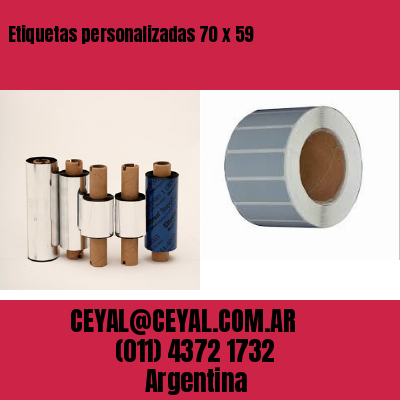 Etiquetas personalizadas 70 x 59