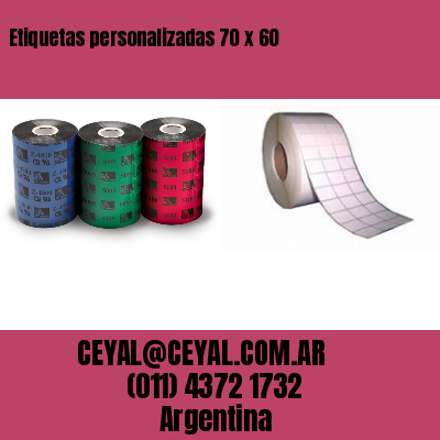 Etiquetas personalizadas 70 x 60