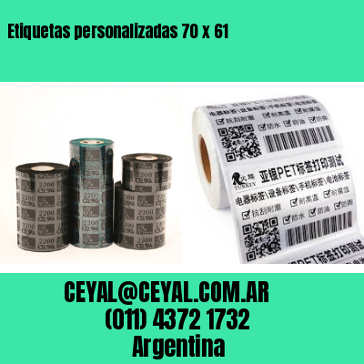 Etiquetas personalizadas 70 x 61