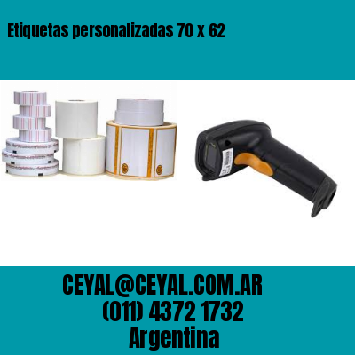 Etiquetas personalizadas 70 x 62