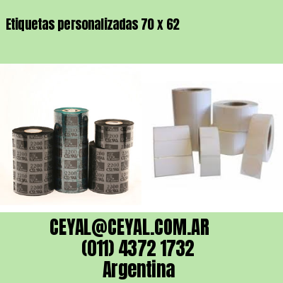 Etiquetas personalizadas 70 x 62