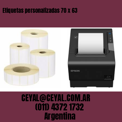 Etiquetas personalizadas 70 x 63