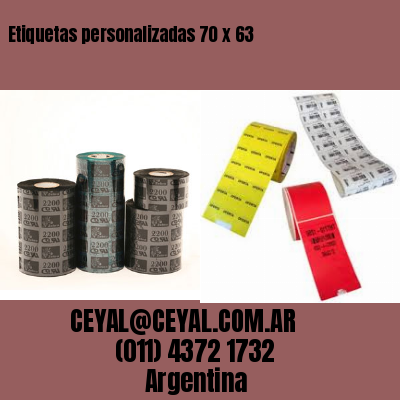 Etiquetas personalizadas 70 x 63