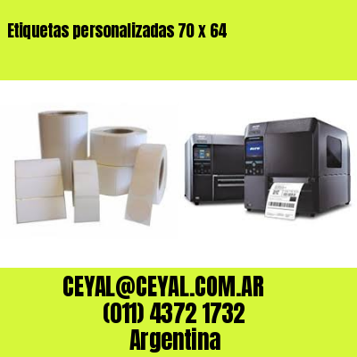 Etiquetas personalizadas 70 x 64