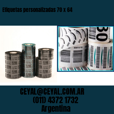 Etiquetas personalizadas 70 x 64