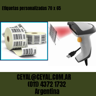 Etiquetas personalizadas 70 x 65