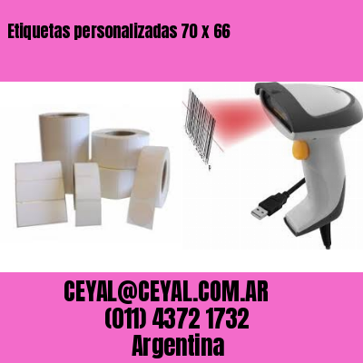 Etiquetas personalizadas 70 x 66
