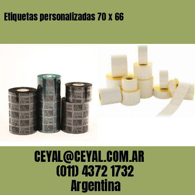 Etiquetas personalizadas 70 x 66