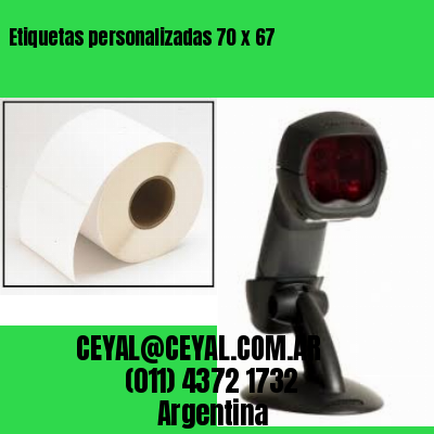 Etiquetas personalizadas 70 x 67