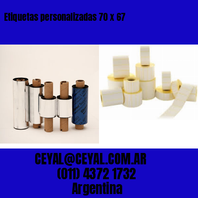 Etiquetas personalizadas 70 x 67