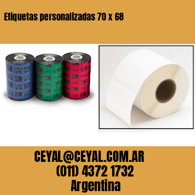 Etiquetas personalizadas 70 x 68