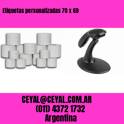 Etiquetas personalizadas 70 x 69