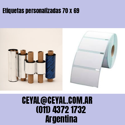 Etiquetas personalizadas 70 x 69