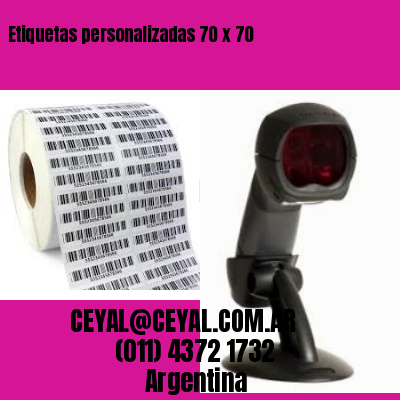 Etiquetas personalizadas 70 x 70
