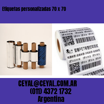 Etiquetas personalizadas 70 x 70