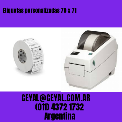 Etiquetas personalizadas 70 x 71