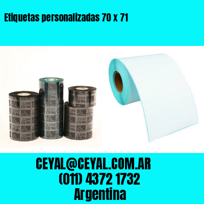Etiquetas personalizadas 70 x 71