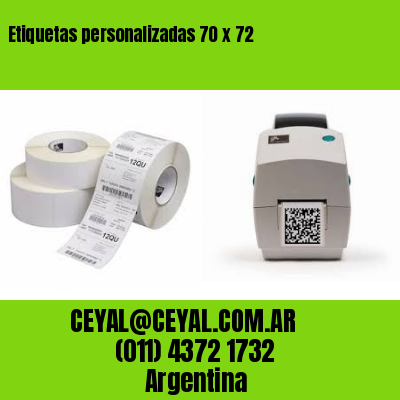 Etiquetas personalizadas 70 x 72