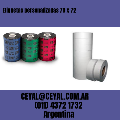 Etiquetas personalizadas 70 x 72
