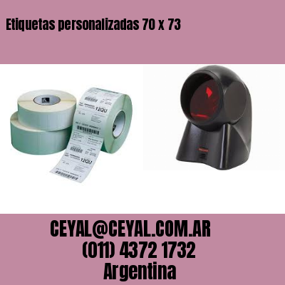 Etiquetas personalizadas 70 x 73