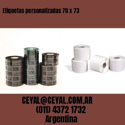 Etiquetas personalizadas 70 x 73
